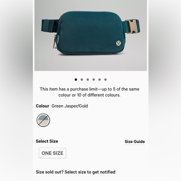 FIRM! lululemon athletica Everywhere Belt Bag Velour 1L (Teal/Turquoise) - Picture 13 of 13